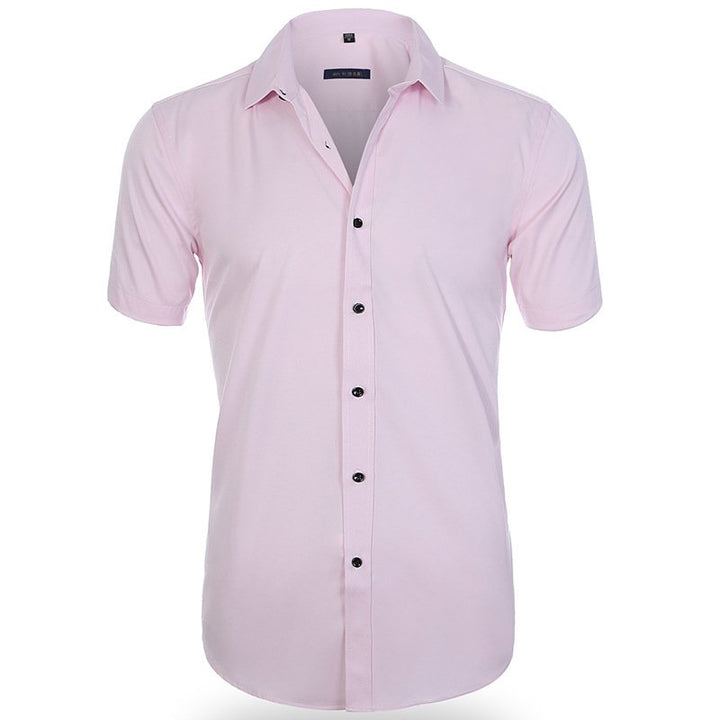 Heren Overhemd | Slim Fit | Effen Design & Contrasterende Knopen