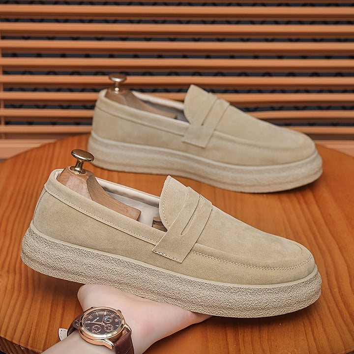Heren Loafers | Vintage Casual | Comfortabele Dikke Zool | Slip-On