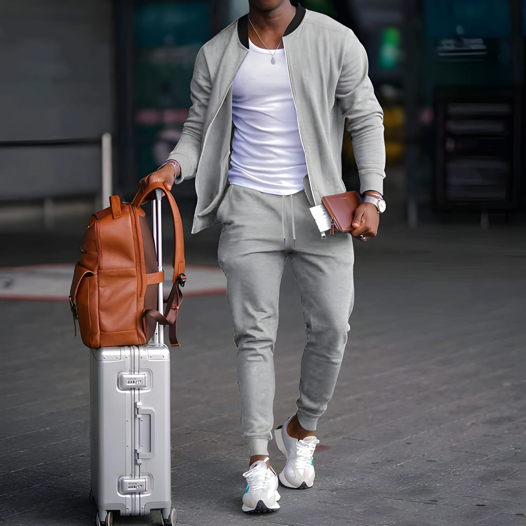 Casual Tweedelige Reizen Set voor Mannen met Veelzijdig Ontwerp en Moeiteloze Stijl | Oscar