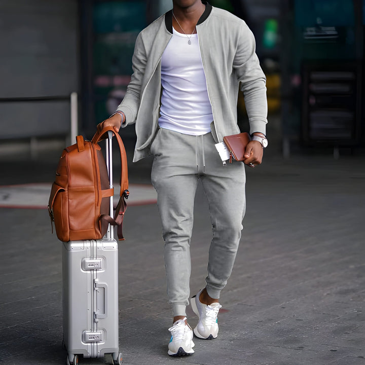 Casual Tweedelige Reizen Set voor Mannen met Veelzijdig Ontwerp en Moeiteloze Stijl | Oscar