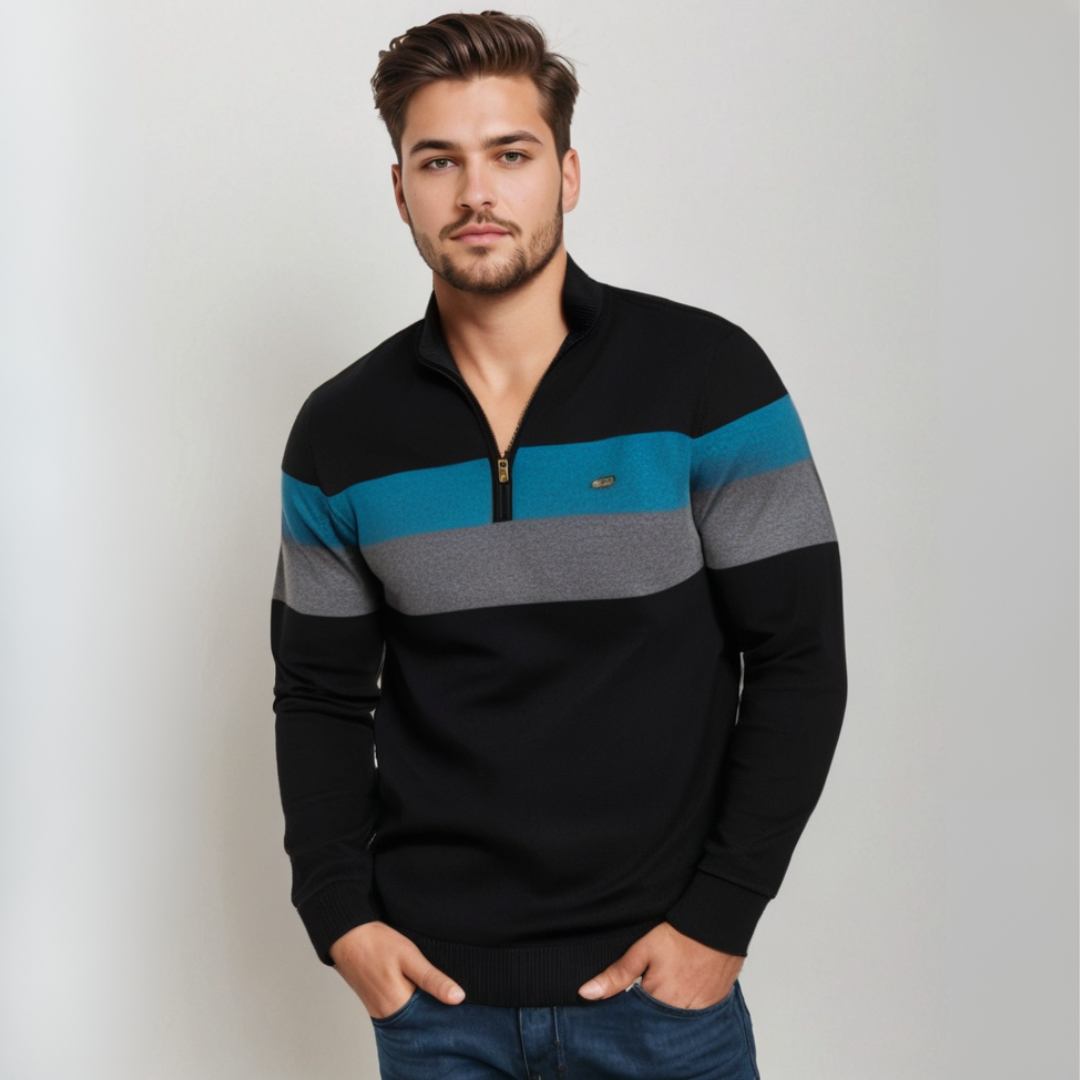 Zachte en warme Gestreepte trui voor mannen Comfortabel en casual stijl | Philip