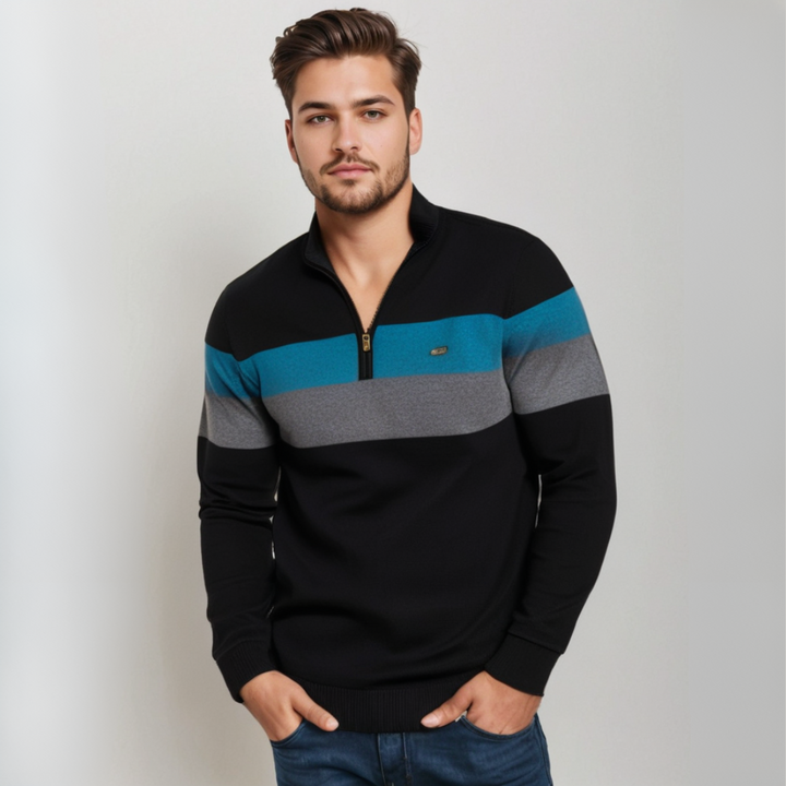 Zachte en warme Gestreepte trui voor mannen Comfortabel en casual stijl | Philip