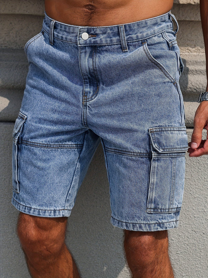 Heren Denim Shorts | Meerdere Zakken | Stijlvol & Casual | Zomer Werkkleding Blauw