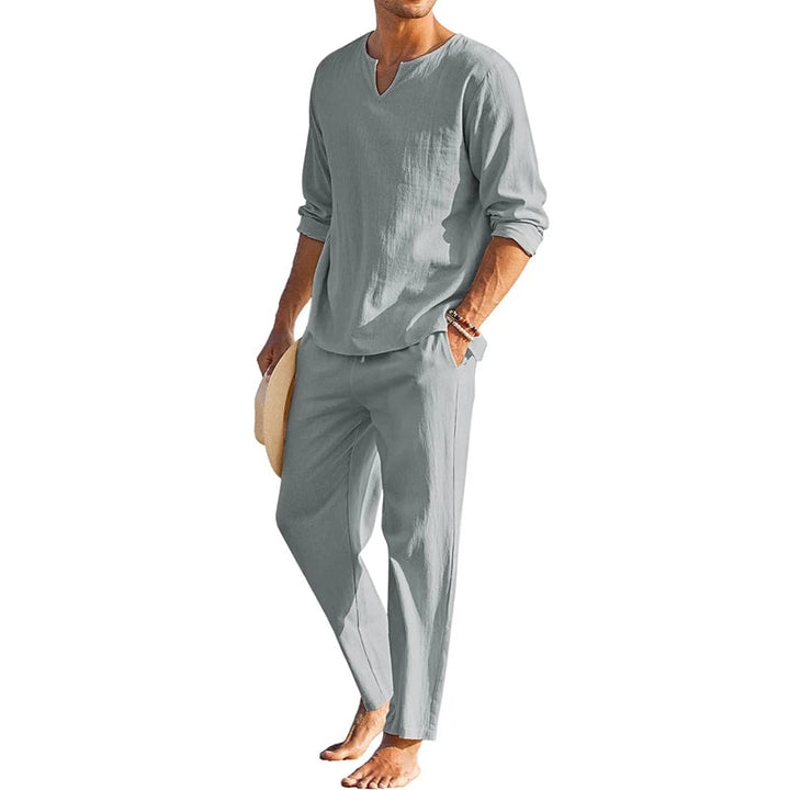 Heren Set | Straight | Lange Mouw Met Elastische Taille | Zomer