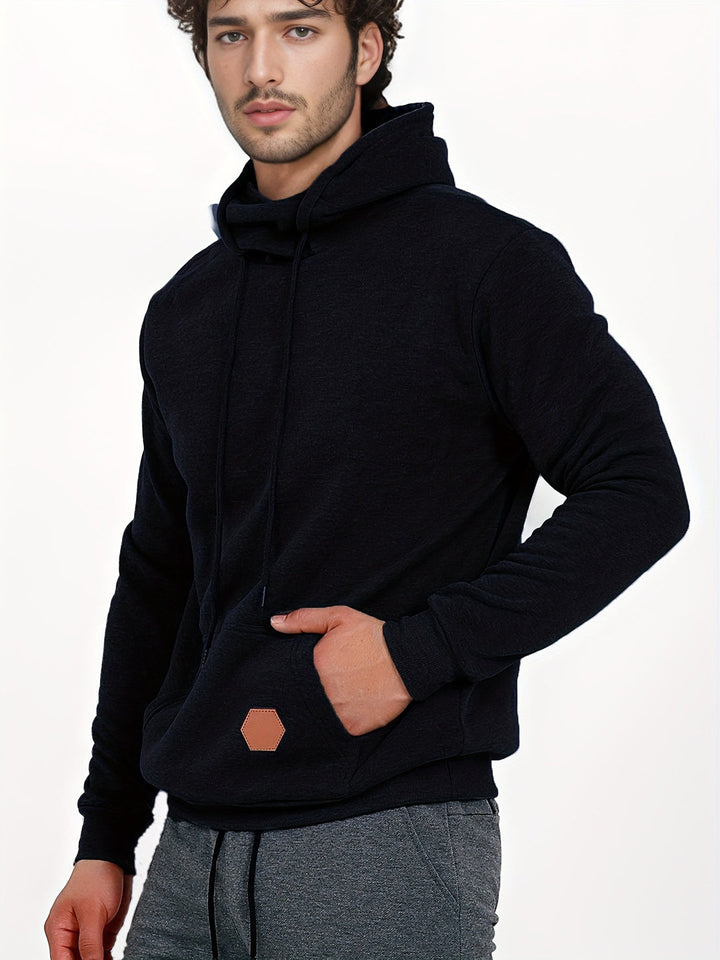 Heren sporthoodie | Stretch & Comfort | Appliqué Detail | Herfst & Winter