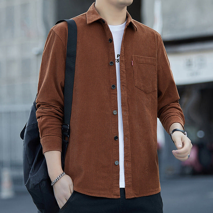 Heren Corduroy Overhemd Jas | Casual & Trendy | Knoopsluiting & Borstzakken