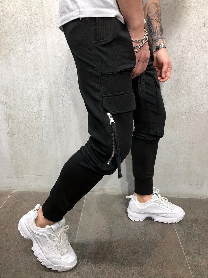 Heren Cargo Broek | Effen Kleur & Klepzakken | Losse Pasvorm | Streetwear & Outdoor Stijl