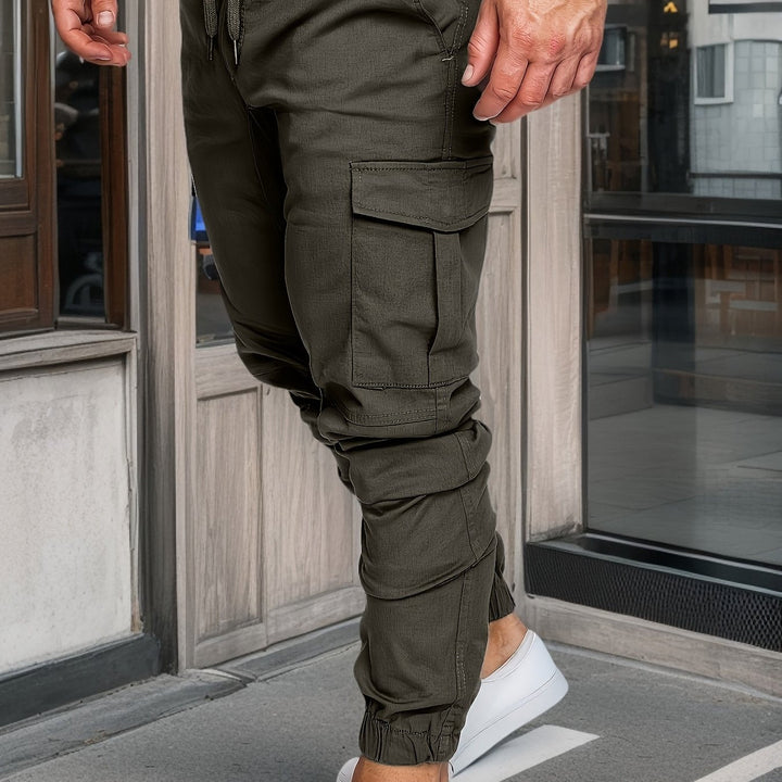 Heren Cargo Broek | Slimfit | Trekkoord | Zomer