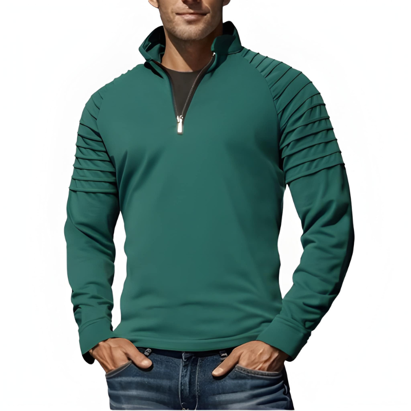 Truien Heren | Half Zip Trui | Geribbeld Design met Zipper