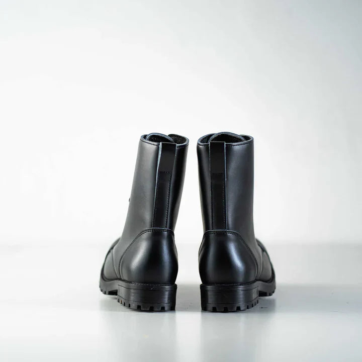 Heren Veterboots | Zwart Leerlook | Dikke Zool & Urban Combat Style | Synthetisch Leer