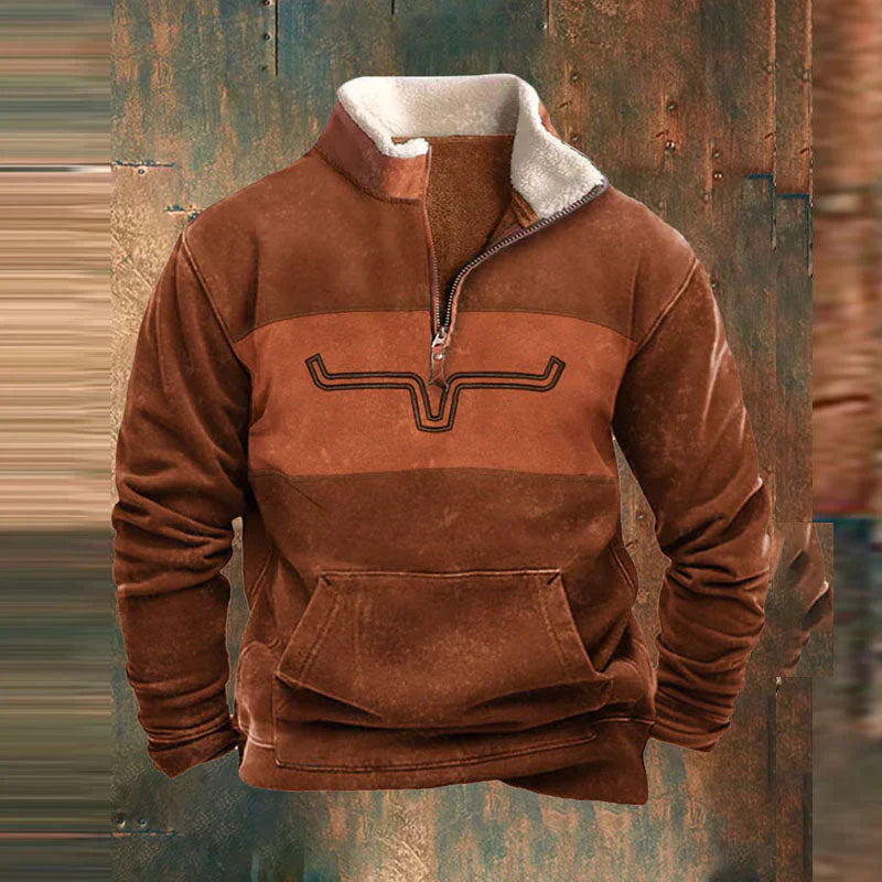 Truien Heren | Warme Vintage Sweater | Casual Coltrui met Rits