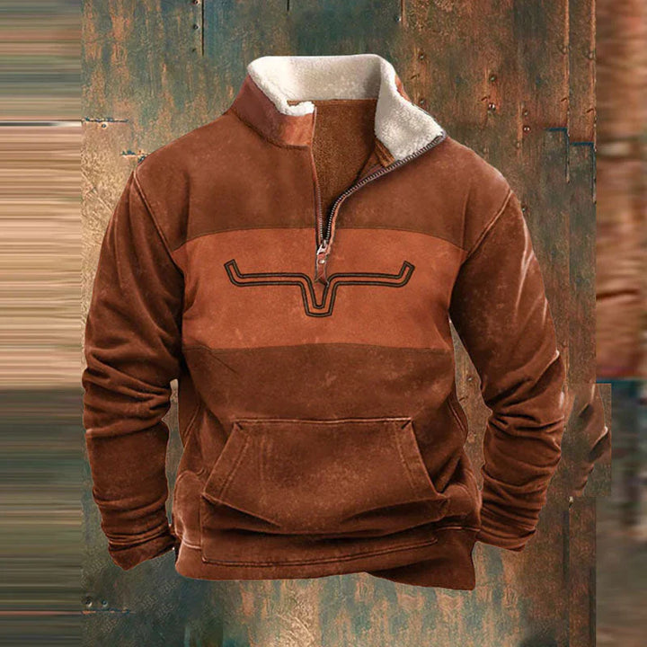 Truien Heren | Warme Vintage Sweater | Casual Coltrui met Rits