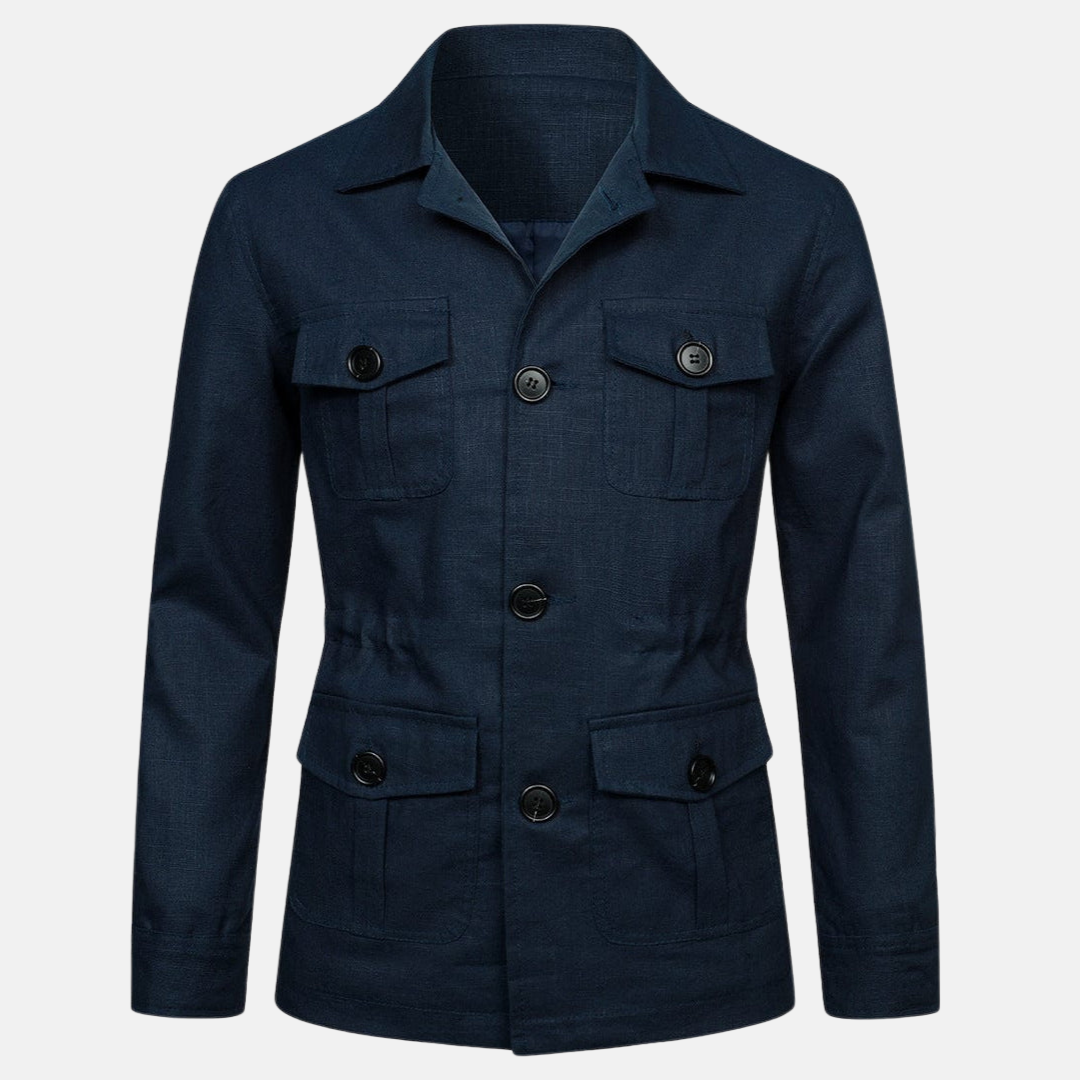 Heren Jas | Meerdere Zakken | Lentejas van Linnen | Casual & Modieus
