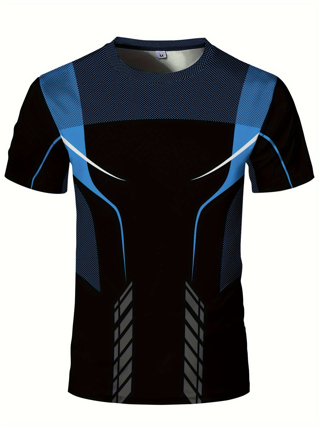 Heren T-shirt | Geometrische Print | High-Elastisch & Sneldrogend | Sporttop Zomer
