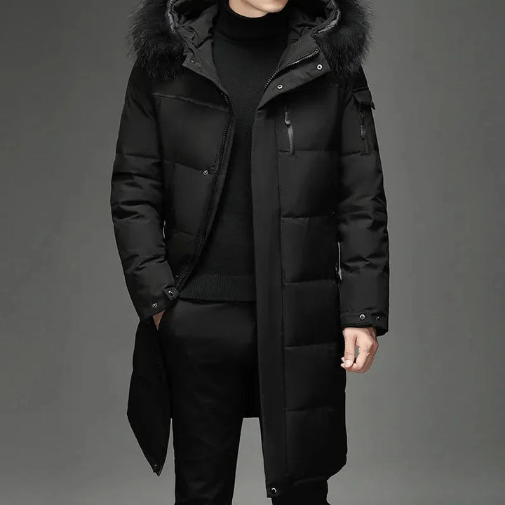 Winterjas Heren | Lange Parka Jas met Bontcapuchon