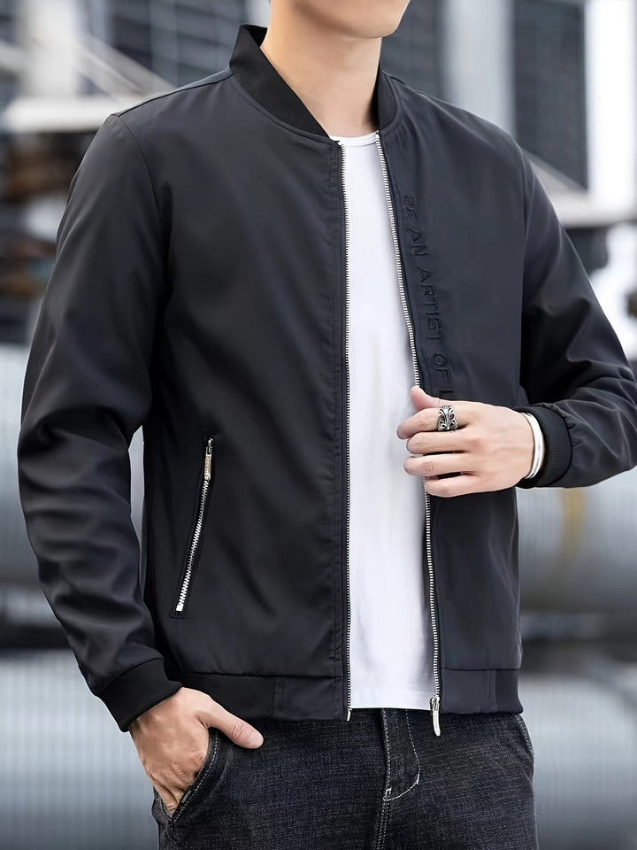Heren Bomberjack | Legerstijl & Geborduurd | Baseball Kraag | Lente & Herfst