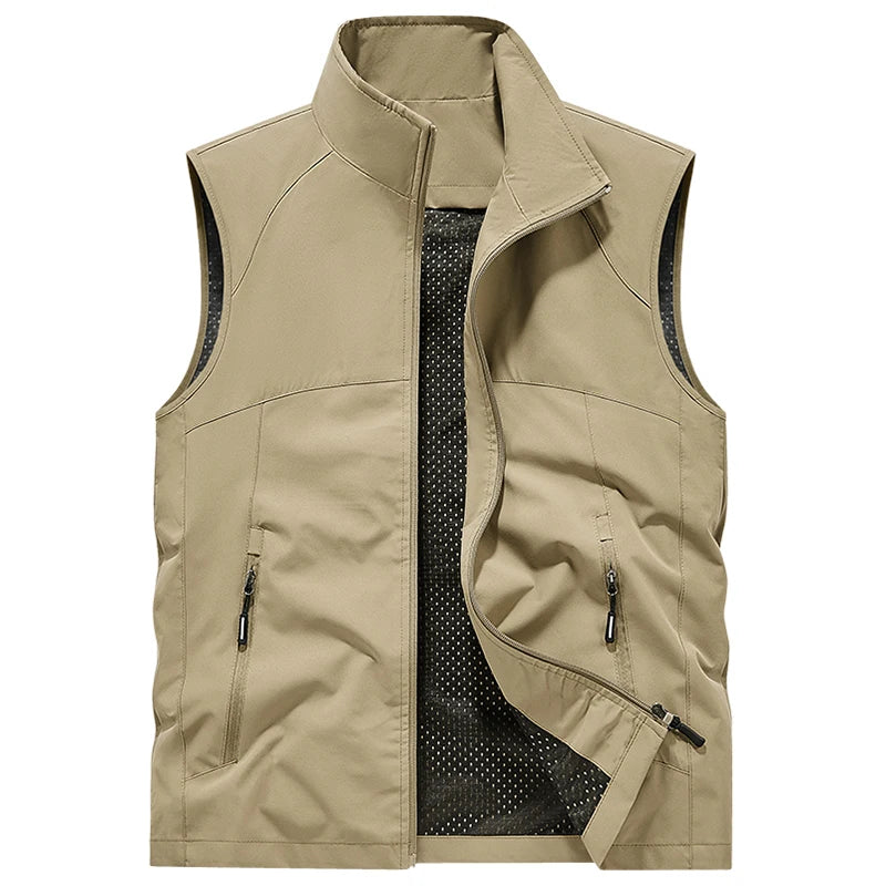 Heren Bodywarmer | Slimfit | Hoge Kraag | Zomer