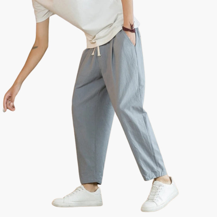 Heren Broek | Wijde Pijpen | Trekkoord | Zomer
