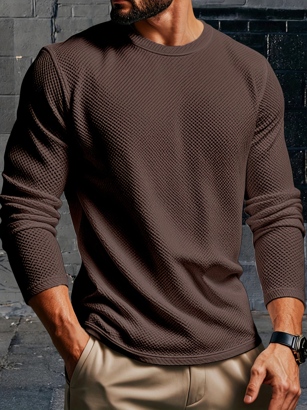 Heren Sweatshirt | Stijlvol & Comfortabel | Lange Mouwen & Ronde Hals | Herfst & Winter