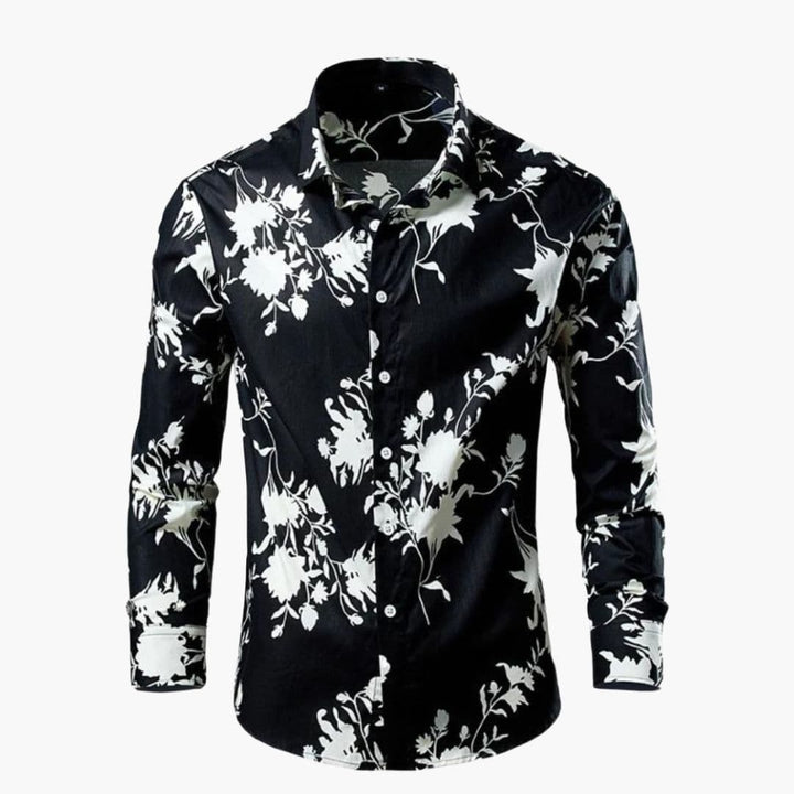 Heren Overhemd | Button Up | Tropische Print | Lange Mouwen