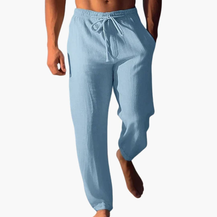 Heren Broek | Straight | Trekkoord | Zomer