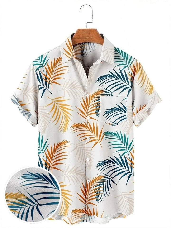 Heren Shirt | Korte Mouw | Tropische Bloemenprint | Zomer