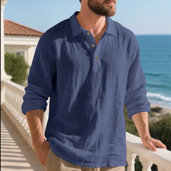 Heren Shirt | Elegant | Lange Mouw Met Knoopjes | Zomer