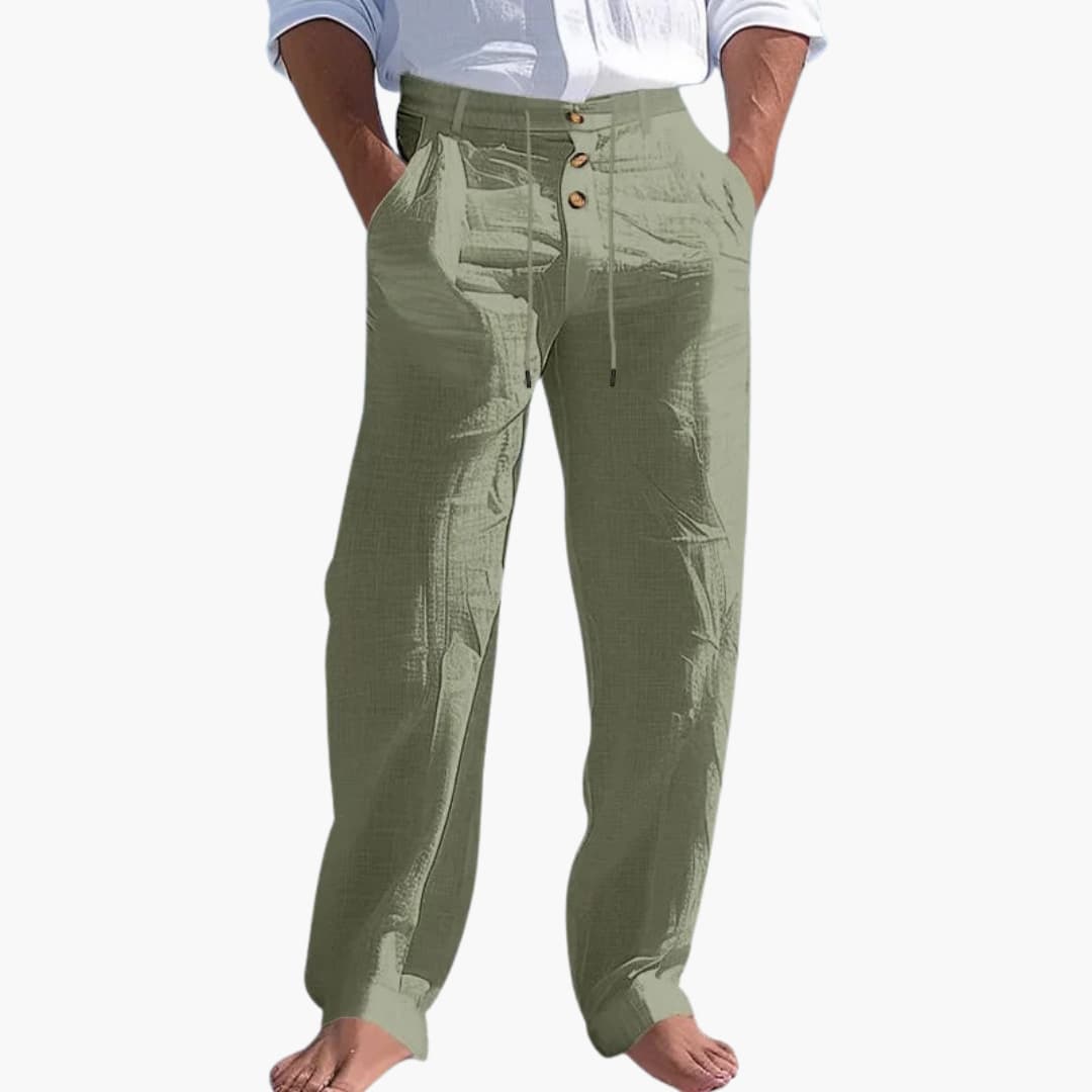 Heren Broek | Straight | Trekkoord | Zomer