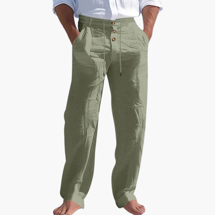 Heren Broek | Straight | Trekkoord | Zomer