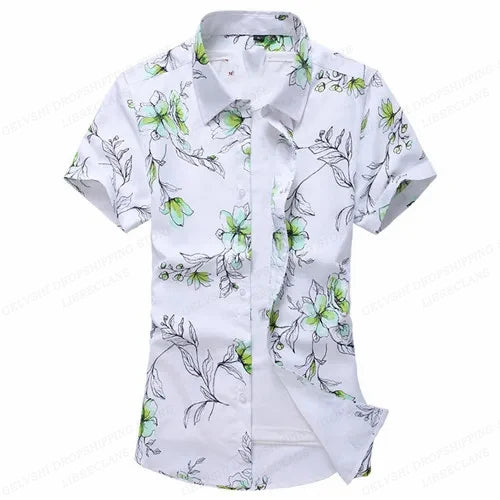 Heren Shirt | Rozenprint | Opvallend Design | Zomer