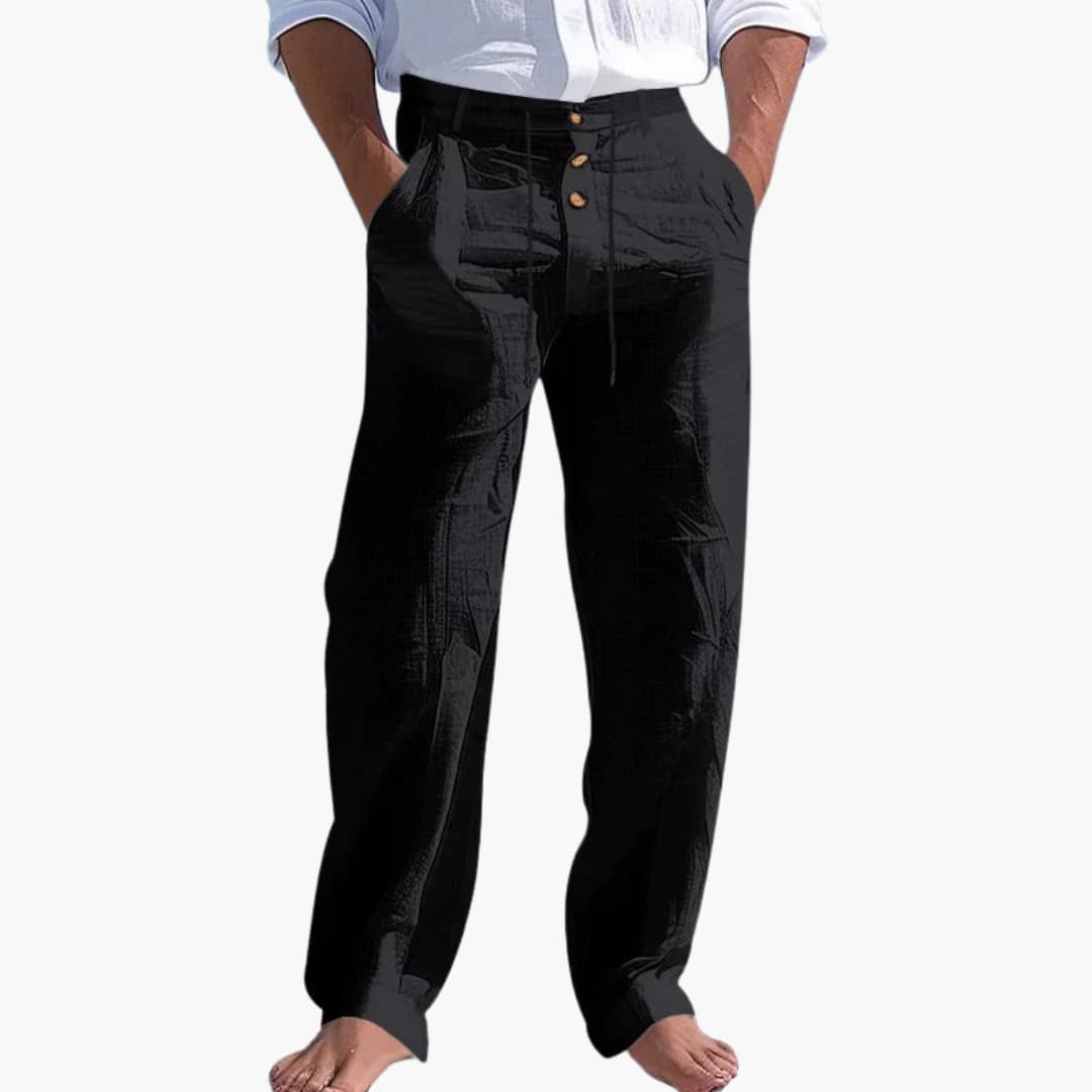 Heren Broek | Straight | Trekkoord | Zomer