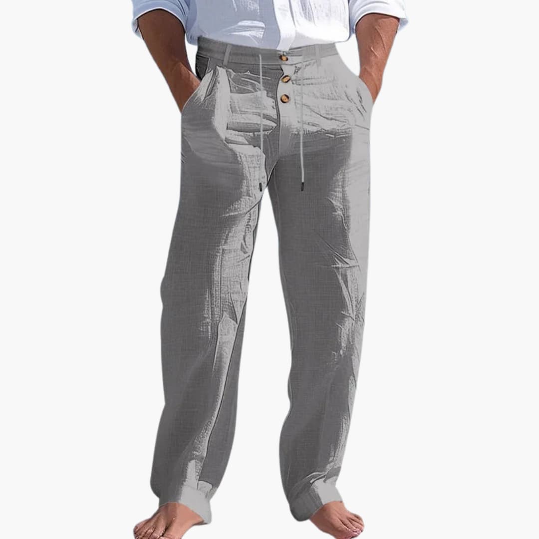 Heren Broek | Straight | Trekkoord | Zomer