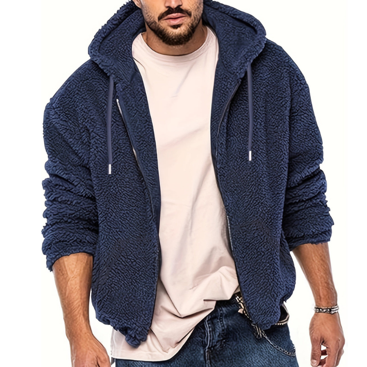 Winterjas Heren | Plush Hoodie Jas | Warm & Stijlvol Design