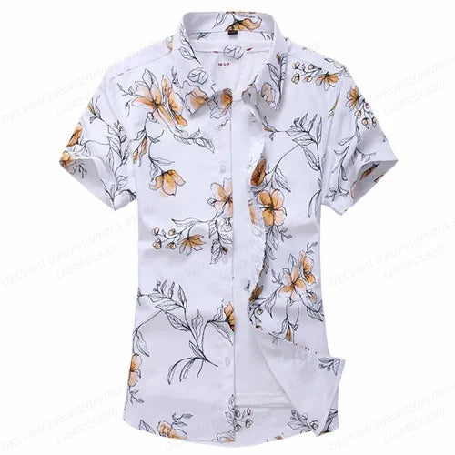 Heren Shirt | Rozenprint | Opvallend Design | Zomer