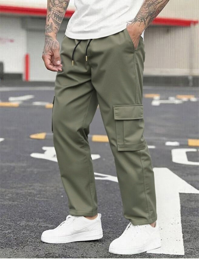 Heren Cargo Broek | Losse Pasvorm | Flapzakken | Casual Voorjaar