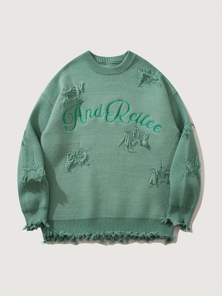 Heren Trui | Gebreid & Tekstprint | Warm & Comfortabel | Acryl | Herfst & Winter