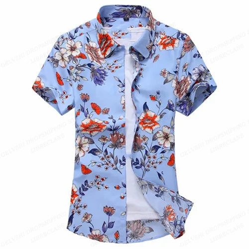 Heren Shirt | Rozenprint | Opvallend Design | Zomer