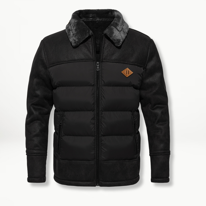 Leren premium heren jas met klassieke kraag en tijdloze stijl | Julian