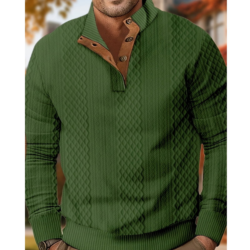 Truien Heren | Gebreid Design | Knoopsluiting | Regular Fit