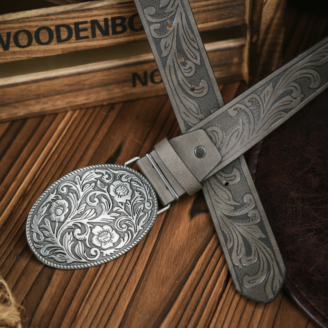 Heren Riem | Western Stijl | Vegan Leder & Duurzame Gesp | Veelzijdig Design