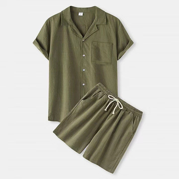 Heren Zomer Set | Stijlvol & Ademend | Shirt met Shorts