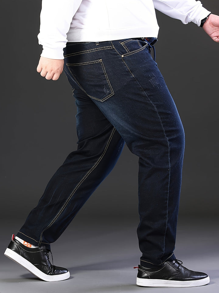 Heren Jeans | Elastische Taille | Rekbaar & Geribbeld | Grote Maten