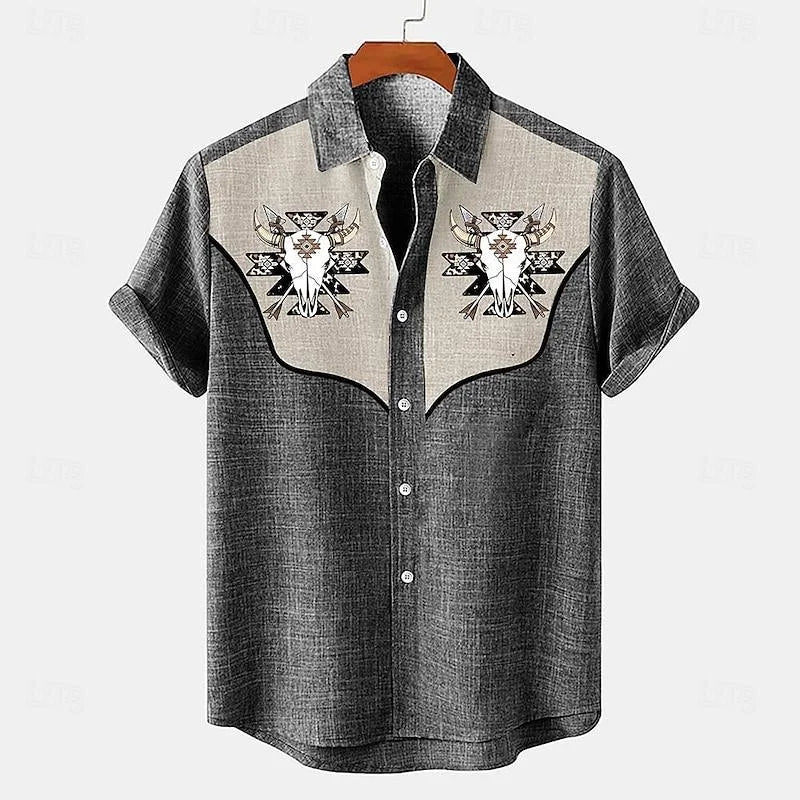 Heren Shirt | Retro | Korte Mouw | Zomer