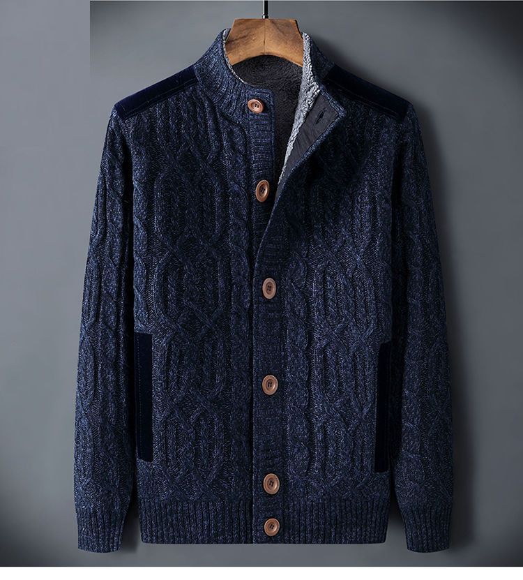 Heren Gebreid Vest | Dikke Wintertrui | Knopen Sluiting