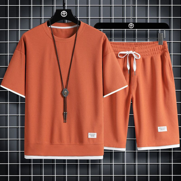 Heren Sport Set | Wafelraster & Ademend | Losse Pasvorm | Polyester