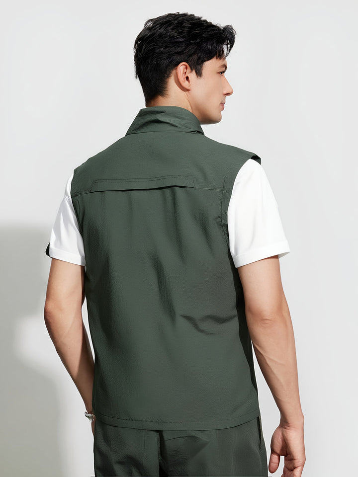 Herensvest | Sneldrogend | Mouwloos | Meerdere Zakken | Polyester