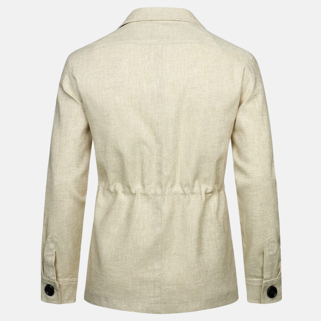 Heren Jas | Meerdere Zakken | Lentejas van Linnen | Casual & Modieus