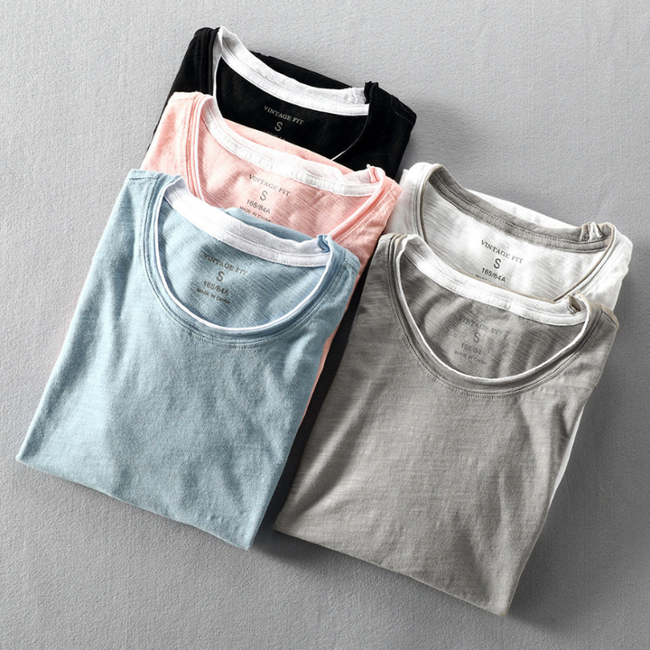 Heren Top | Slimfit | Korte Mouw | Zomer