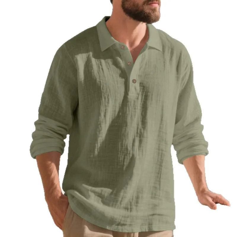 Heren Shirt | Elegant | Lange Mouw Met Knoopjes | Zomer