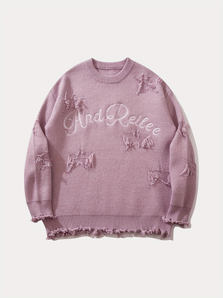 Heren Trui | Gebreid & Tekstprint | Warm & Comfortabel | Acryl | Herfst & Winter